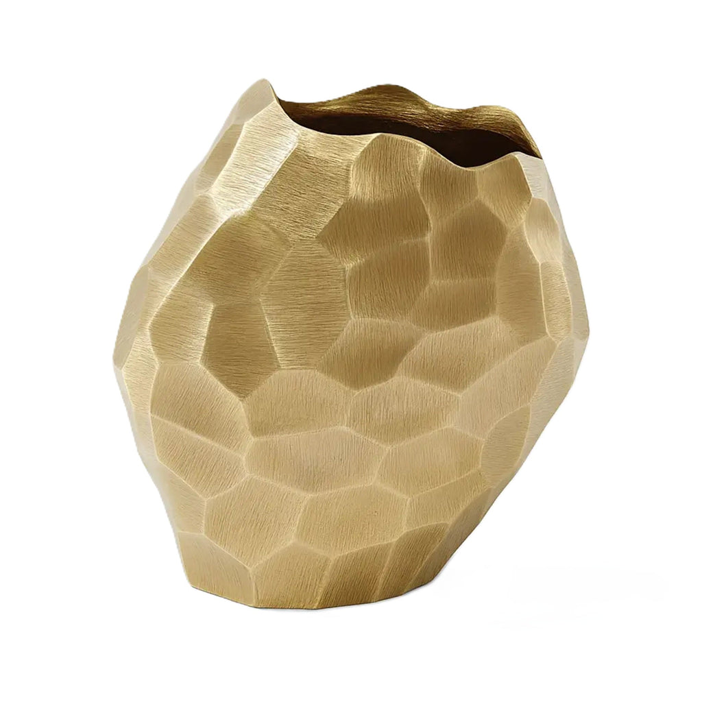Midas Gold Faceted Vase