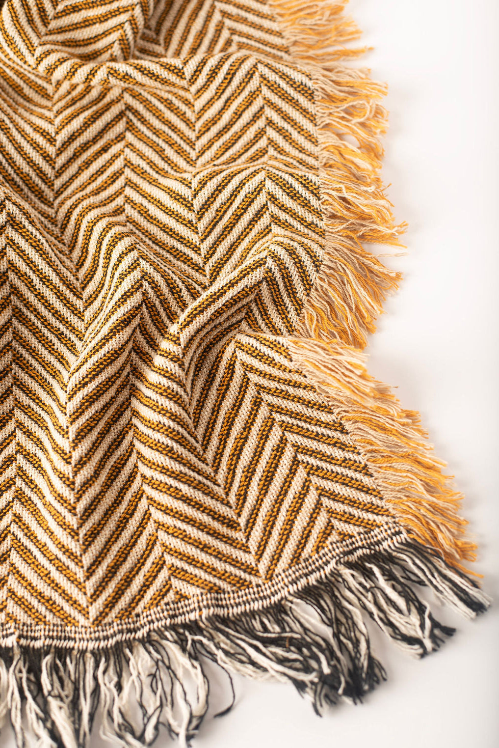 The Goldenrod Herringbone Throw