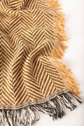 The Goldenrod Herringbone Throw