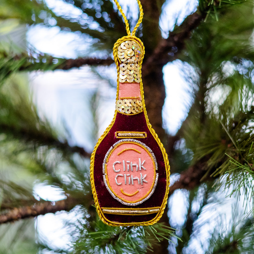 Clink Clink Champagne Ornament