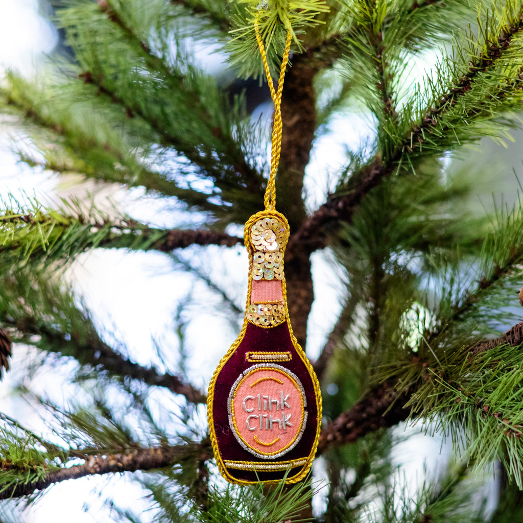 Clink Clink Champagne Ornament