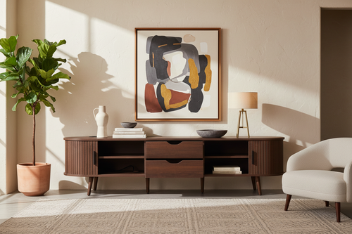 Architectural Digest credenza living room