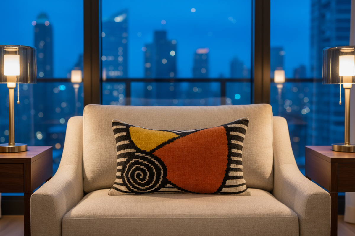 Close-cropped penthouse pillow image