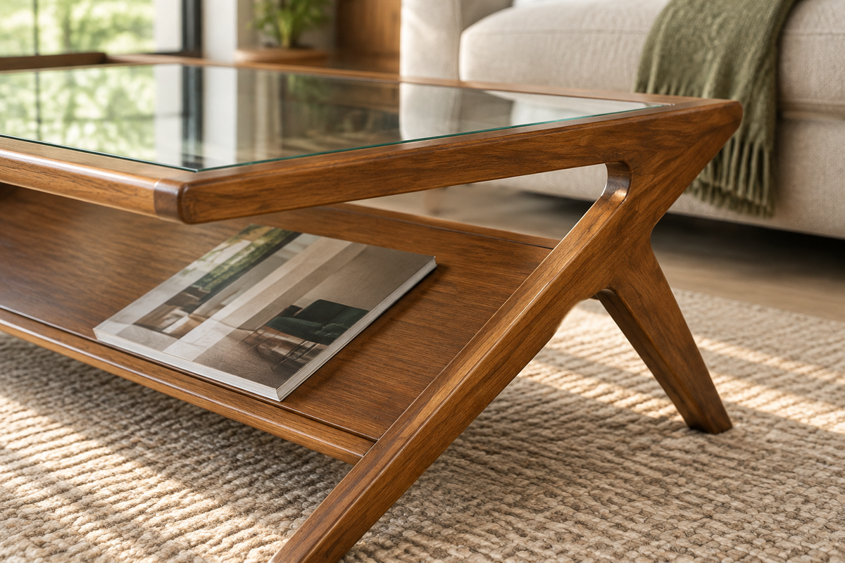 Close-up of the Atomic Orbit Coffee Table details