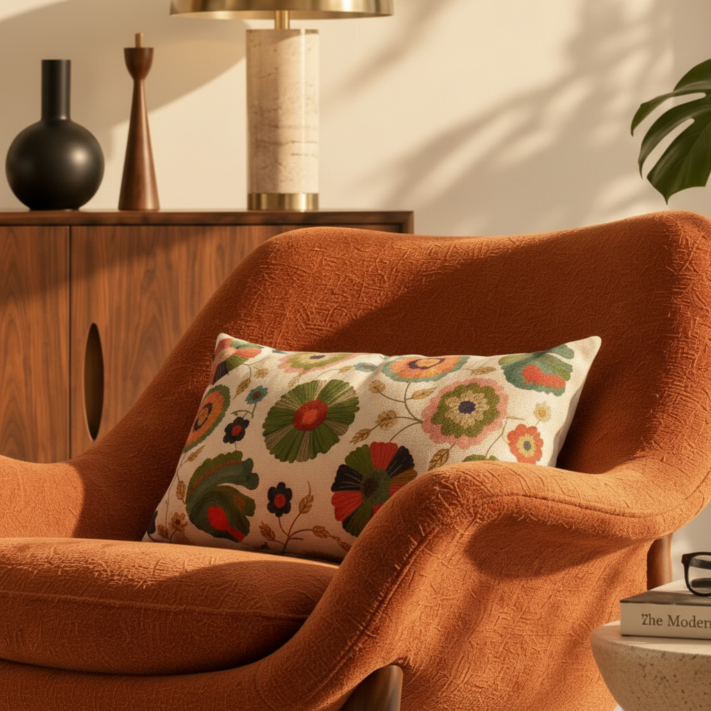 Close-up of the Mod Bloom Pillow
