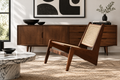 Como chair in black-and-white MCM room
