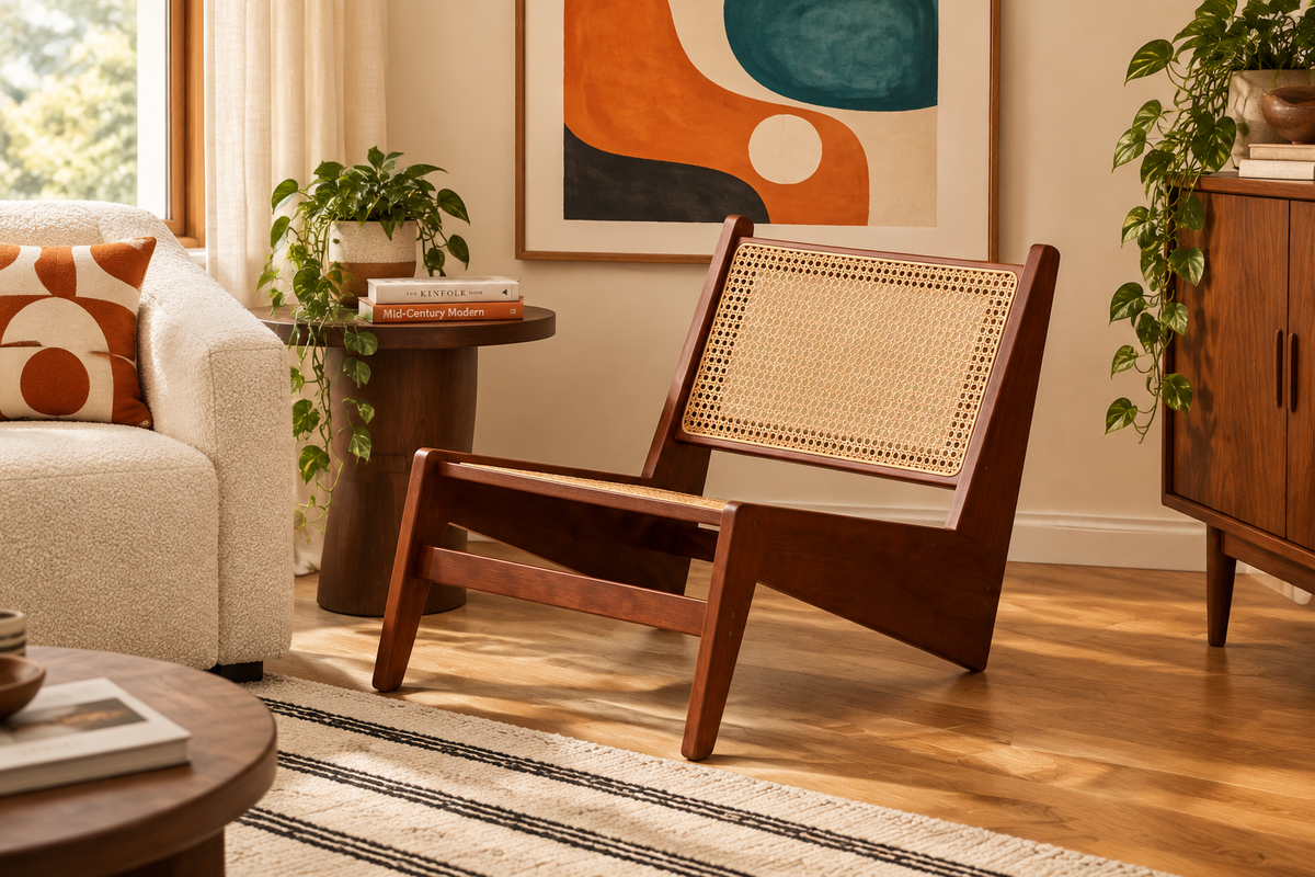 Como chair in warm eclectic MCM corner