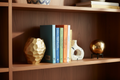 Midas Gold Faceted Vase - MCM Bookshelf Revised