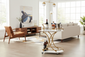 Monroe Cocktail Cart in a bright MCM living room