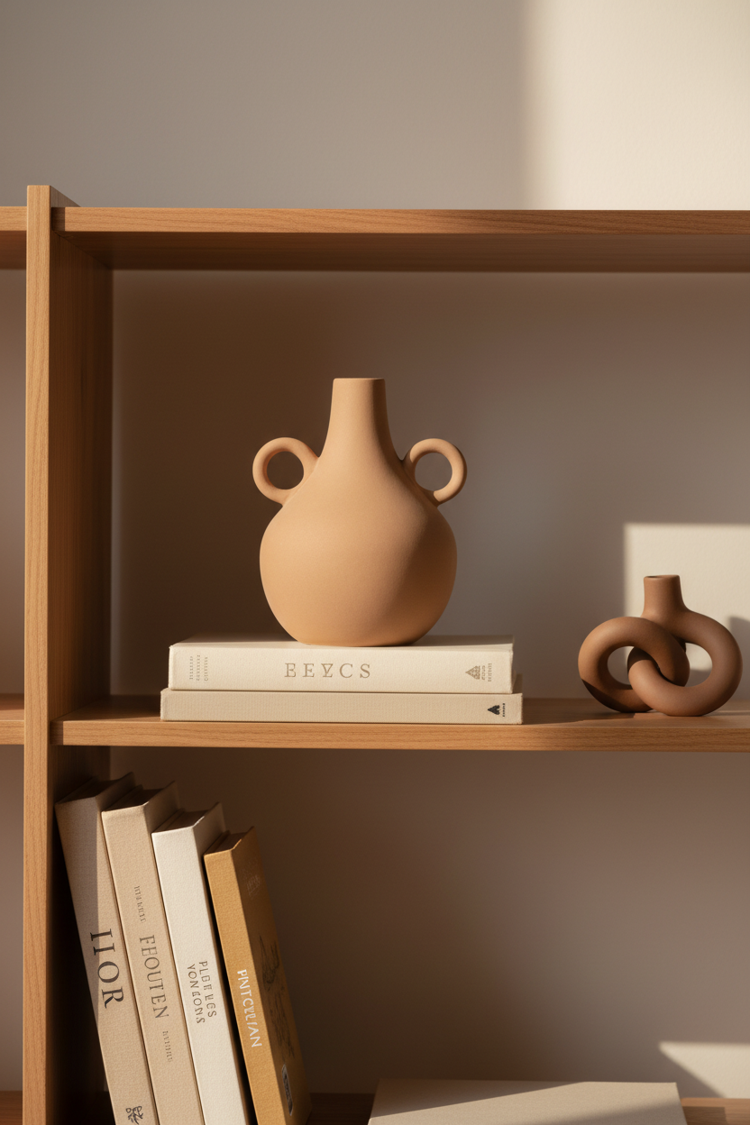 Orbit Vase Terracotta - Bookshelf Editorial