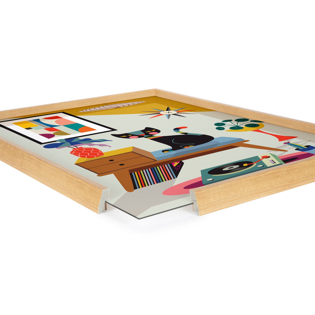 “Record Player” Framed Art by Rachel Lee