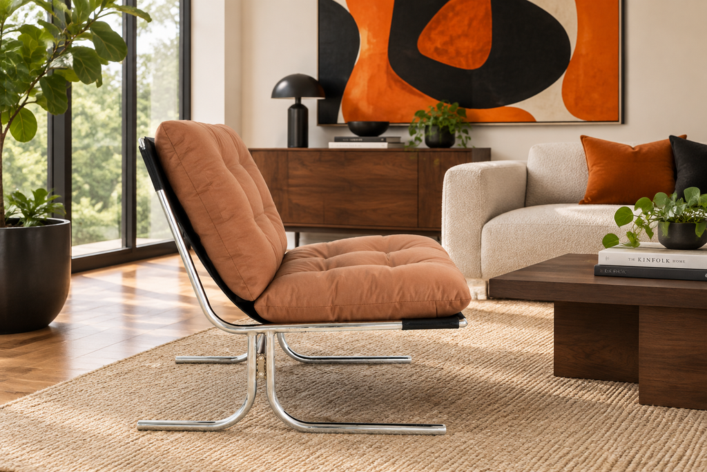 Valencia Lounge Chair, different angle, Sunlit Penthouse Contrast