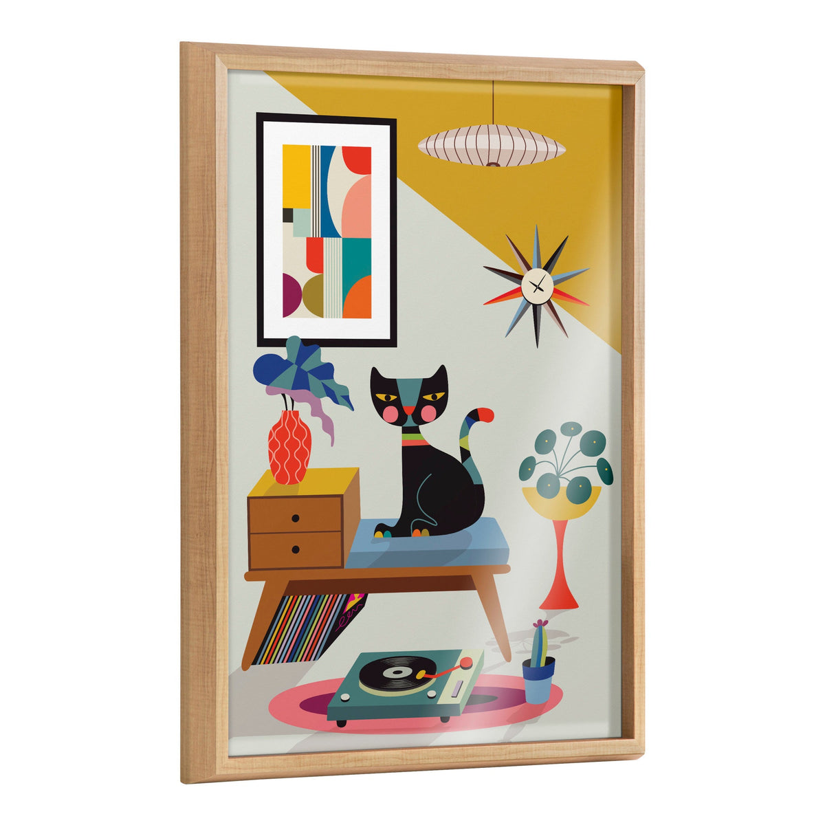 “Record Player” Framed Art by Rachel Lee